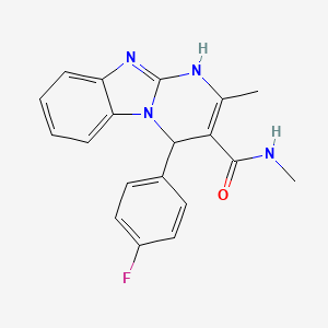 molecular formula C19H17FN4O B4197038 4-(4-fluorophenyl)-N,2-dimethyl-1,4-dihydropyrimido[1,2-a]benzimidazole-3-carboxamide 