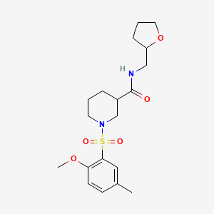 1-[(2-methoxy-5-methylphenyl)sulfonyl]-N-(tetrahydro-2-furanylmethyl)-3-piperidinecarboxamide