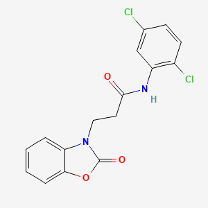 molecular formula C16H12Cl2N2O3 B4197051 N-(2,5-dichlorophenyl)-3-(2-oxo-1,3-benzoxazol-3(2H)-yl)propanamide 