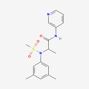 molecular formula C17H21N3O3S B4197053 N~2~-(3,5-dimethylphenyl)-N~2~-(methylsulfonyl)-N~1~-3-pyridinylalaninamide CAS No. 5479-53-8