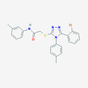 2-{[5-(2-bromophenyl)-4-(4-methylphenyl)-4H-1,2,4-triazol-3-yl]sulfanyl}-N-(3-methylphenyl)acetamide