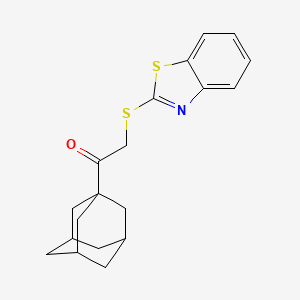 molecular formula C19H21NOS2 B4197091 1-(1-adamantyl)-2-(1,3-benzothiazol-2-ylthio)ethanone 