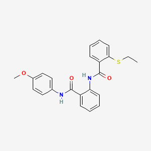 molecular formula C23H22N2O3S B4197099 2-(ethylthio)-N-(2-{[(4-methoxyphenyl)amino]carbonyl}phenyl)benzamide 