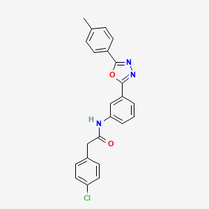 2-(4-chlorophenyl)-N-{3-[5-(4-methylphenyl)-1,3,4-oxadiazol-2-yl]phenyl}acetamide