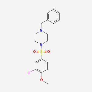 molecular formula C18H21IN2O3S B4197116 1-benzyl-4-[(3-iodo-4-methoxyphenyl)sulfonyl]piperazine 