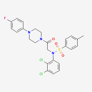 molecular formula C25H24Cl2FN3O3S B4197134 N-(2,3-dichlorophenyl)-N-{2-[4-(4-fluorophenyl)-1-piperazinyl]-2-oxoethyl}-4-methylbenzenesulfonamide 