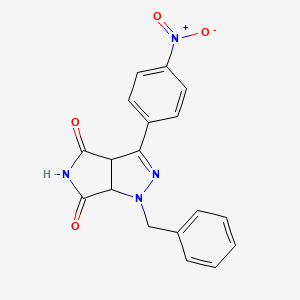 1-benzyl-3-(4-nitrophenyl)-3a,6a-dihydropyrrolo[3,4-c]pyrazole-4,6(1H,5H)-dione