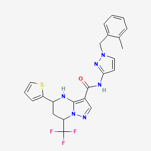 N-[1-(2-methylbenzyl)-1H-pyrazol-3-yl]-5-(2-thienyl)-7-(trifluoromethyl)-4,5,6,7-tetrahydropyrazolo[1,5-a]pyrimidine-3-carboxamide