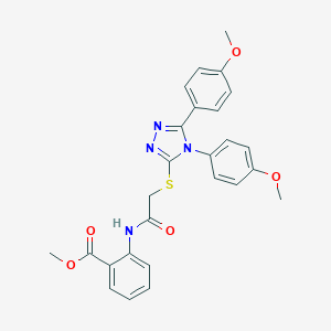 methyl 2-[({[4,5-bis(4-methoxyphenyl)-4H-1,2,4-triazol-3-yl]sulfanyl}acetyl)amino]benzoate