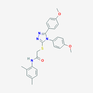 2-{[4,5-bis(4-methoxyphenyl)-4H-1,2,4-triazol-3-yl]sulfanyl}-N-(2,4-dimethylphenyl)acetamide