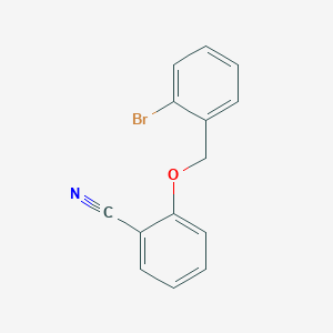 molecular formula C14H10BrNO B4197199 2-[(2-bromobenzyl)oxy]benzonitrile 