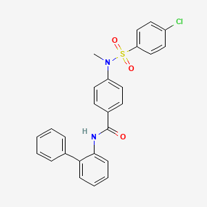 molecular formula C26H21ClN2O3S B4197203 N-2-biphenylyl-4-[[(4-chlorophenyl)sulfonyl](methyl)amino]benzamide 
