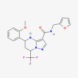 N-(2-furylmethyl)-5-(2-methoxyphenyl)-7-(trifluoromethyl)-4,5,6,7-tetrahydropyrazolo[1,5-a]pyrimidine-3-carboxamide