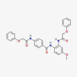 molecular formula C30H27N3O6 B4197214 N-{4-methoxy-2-[(phenoxyacetyl)amino]phenyl}-4-[(phenoxyacetyl)amino]benzamide 
