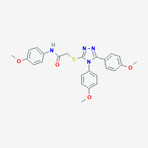 2-[[4,5-bis(4-methoxyphenyl)-1,2,4-triazol-3-yl]sulfanyl]-N-(4-methoxyphenyl)acetamide