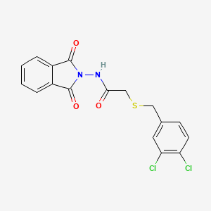 molecular formula C17H12Cl2N2O3S B4197221 2-[(3,4-dichlorobenzyl)thio]-N-(1,3-dioxo-1,3-dihydro-2H-isoindol-2-yl)acetamide 