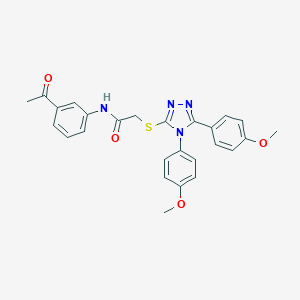 N-(3-acetylphenyl)-2-{[4,5-bis(4-methoxyphenyl)-4H-1,2,4-triazol-3-yl]sulfanyl}acetamide