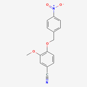 molecular formula C15H12N2O4 B4197246 3-methoxy-4-[(4-nitrobenzyl)oxy]benzonitrile 