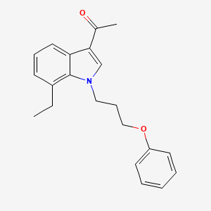 molecular formula C21H23NO2 B4197264 1-[7-ethyl-1-(3-phenoxypropyl)-1H-indol-3-yl]ethanone 