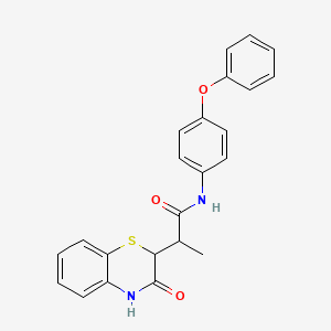 molecular formula C23H20N2O3S B4197274 2-(3-oxo-3,4-dihydro-2H-1,4-benzothiazin-2-yl)-N-(4-phenoxyphenyl)propanamide 