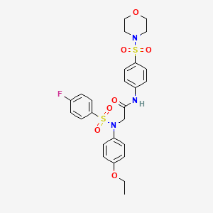 molecular formula C26H28FN3O7S2 B4197285 N~2~-(4-ethoxyphenyl)-N~2~-[(4-fluorophenyl)sulfonyl]-N~1~-[4-(4-morpholinylsulfonyl)phenyl]glycinamide 