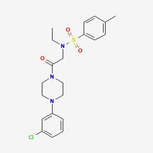 N-{2-[4-(3-chlorophenyl)-1-piperazinyl]-2-oxoethyl}-N-ethyl-4-methylbenzenesulfonamide