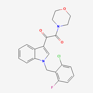 molecular formula C21H18ClFN2O3 B4197308 1-[1-(2-chloro-6-fluorobenzyl)-1H-indol-3-yl]-2-(4-morpholinyl)-2-oxoethanone 