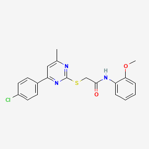 2-{[4-(4-chlorophenyl)-6-methyl-2-pyrimidinyl]thio}-N-(2-methoxyphenyl)acetamide
