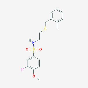 3-iodo-4-methoxy-N-{2-[(2-methylbenzyl)thio]ethyl}benzenesulfonamide