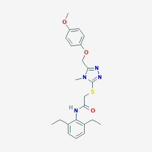 N-(2,6-diethylphenyl)-2-({5-[(4-methoxyphenoxy)methyl]-4-methyl-4H-1,2,4-triazol-3-yl}sulfanyl)acetamide
