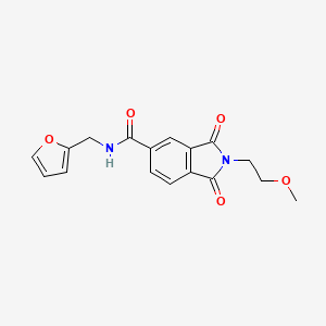 molecular formula C17H16N2O5 B4197440 N-(2-furylmethyl)-2-(2-methoxyethyl)-1,3-dioxo-5-isoindolinecarboxamide 
