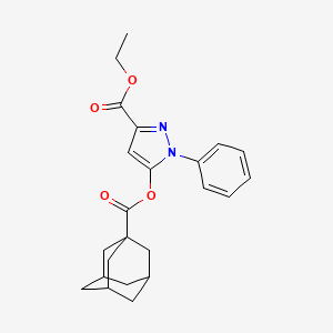 ethyl 5-[(1-adamantylcarbonyl)oxy]-1-phenyl-1H-pyrazole-3-carboxylate