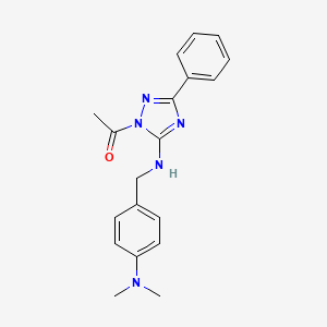 molecular formula C19H21N5O B4197491 1-acetyl-N-[4-(dimethylamino)benzyl]-3-phenyl-1H-1,2,4-triazol-5-amine 