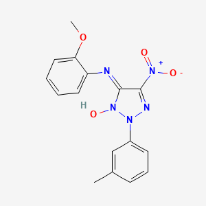 molecular formula C16H15N5O4 B4197531 N-(2-methoxyphenyl)-2-(3-methylphenyl)-5-nitro-2H-1,2,3-triazol-4-amine 3-oxide 