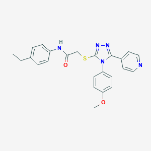 N-(4-ethylphenyl)-2-{[4-(4-methoxyphenyl)-5-(4-pyridinyl)-4H-1,2,4-triazol-3-yl]sulfanyl}acetamide