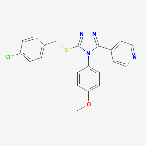 4-[3-[(4-chlorobenzyl)sulfanyl]-5-(4-pyridinyl)-4H-1,2,4-triazol-4-yl]phenyl methyl ether