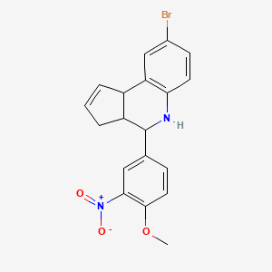 8-bromo-4-(4-methoxy-3-nitrophenyl)-3a,4,5,9b-tetrahydro-3H-cyclopenta[c]quinoline