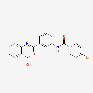 molecular formula C21H13BrN2O3 B4197598 4-bromo-N-[3-(4-oxo-4H-3,1-benzoxazin-2-yl)phenyl]benzamide 