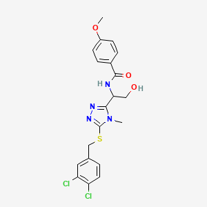 N-(1-{5-[(3,4-dichlorobenzyl)thio]-4-methyl-4H-1,2,4-triazol-3-yl}-2-hydroxyethyl)-4-methoxybenzamide