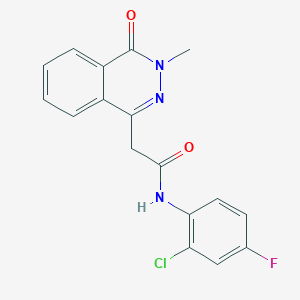 N-(2-chloro-4-fluorophenyl)-2-(3-methyl-4-oxo-3,4-dihydro-1-phthalazinyl)acetamide
