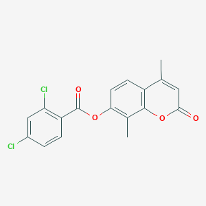 molecular formula C18H12Cl2O4 B4197659 4,8-dimethyl-2-oxo-2H-chromen-7-yl 2,4-dichlorobenzoate 