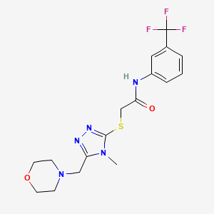 2-{[4-methyl-5-(4-morpholinylmethyl)-4H-1,2,4-triazol-3-yl]thio}-N-[3-(trifluoromethyl)phenyl]acetamide