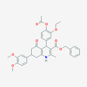 Benzyl 4-[4-(acetyloxy)-3-ethoxyphenyl]-7-(3,4-dimethoxyphenyl)-2-methyl-5-oxo-1,4,5,6,7,8-hexahydro-3-quinolinecarboxylate