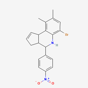 6-bromo-8,9-dimethyl-4-(4-nitrophenyl)-3a,4,5,9b-tetrahydro-3H-cyclopenta[c]quinoline