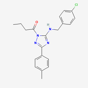 1-butyryl-N-(4-chlorobenzyl)-3-(4-methylphenyl)-1H-1,2,4-triazol-5-amine