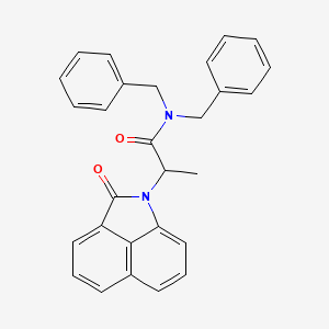 molecular formula C28H24N2O2 B4197706 N,N-dibenzyl-2-(2-oxobenzo[cd]indol-1(2H)-yl)propanamide 