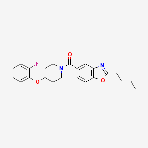 2-butyl-5-{[4-(2-fluorophenoxy)-1-piperidinyl]carbonyl}-1,3-benzoxazole