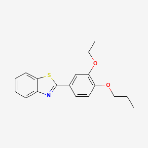 molecular formula C18H19NO2S B4197729 2-(3-ethoxy-4-propoxyphenyl)-1,3-benzothiazole 