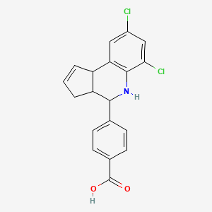 molecular formula C19H15Cl2NO2 B4197755 4-(6,8-dichloro-3a,4,5,9b-tetrahydro-3H-cyclopenta[c]quinolin-4-yl)benzoic acid 