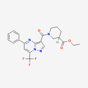 ethyl 1-{[5-phenyl-7-(trifluoromethyl)pyrazolo[1,5-a]pyrimidin-3-yl]carbonyl}-3-piperidinecarboxylate